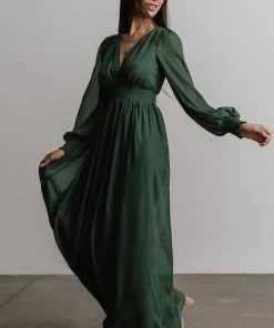 RR Dresses Juliette Shimmer Maxi Dress | Green