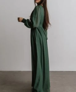 RR Dresses Juliette Shimmer Maxi Dress | Green