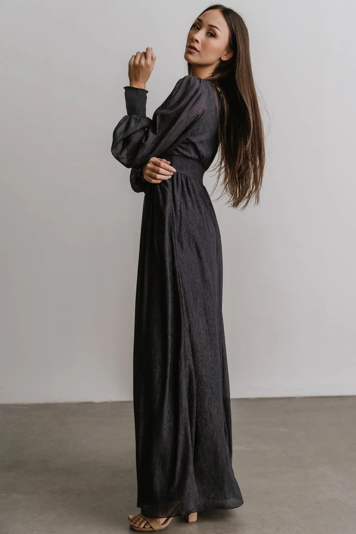 RR Dresses Juliette Shimmer Maxi Dress | Midnight 4 RR Dresses Juliette Shimmer Maxi Dress | Midnight