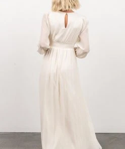 RR Juliette Shimmer Maxi Dress | Off White Dresses