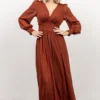 RR Juliette Shimmer Maxi Dress | Rust Dresses