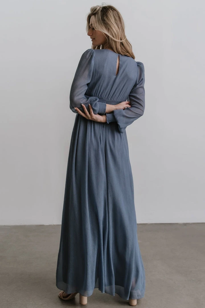 RR Juliette Shimmer Maxi Dress | Slate Blue RR Juliette Shimmer Maxi Dress | Slate Blue