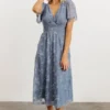 RR June Smocked Midi Dress | Blue
