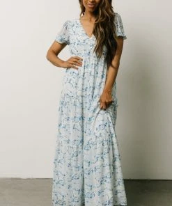 Maxi Dresses Karina Tiered Maxi Dress | Blue Paisley