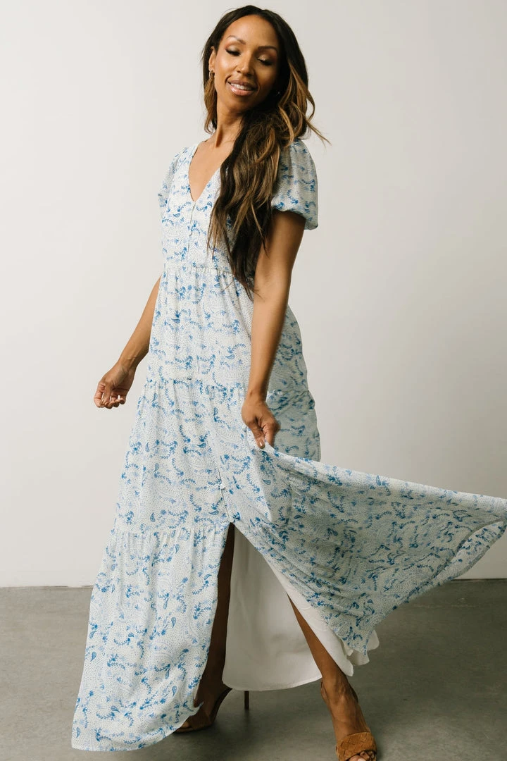 Maxi Dresses Karina Tiered Maxi Dress | Blue Paisley Maxi Dresses Karina Tiered Maxi Dress | Blue Paisley