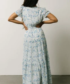 Maxi Dresses Karina Tiered Maxi Dress | Blue Paisley 5 Maxi Dresses Karina Tiered Maxi Dress | Blue Paisley
