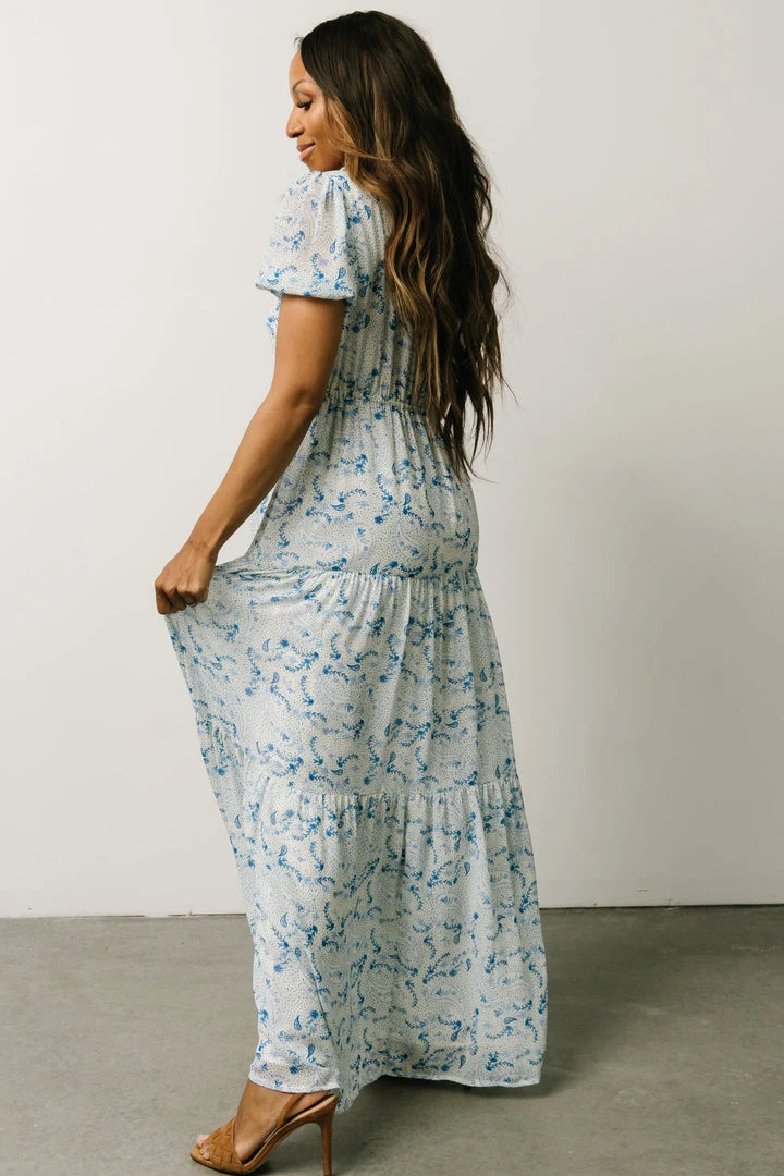 Maxi Dresses Karina Tiered Maxi Dress | Blue Paisley Maxi Dresses Karina Tiered Maxi Dress | Blue Paisley