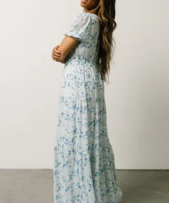 Maxi Dresses Karina Tiered Maxi Dress | Blue Paisley 4 Maxi Dresses Karina Tiered Maxi Dress | Blue Paisley
