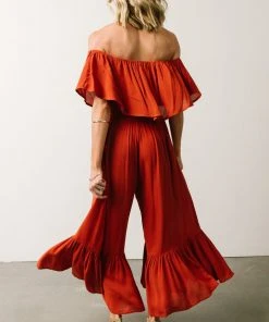 DD Karma Wide Leg Jumpsuit | Rust 12 DD Karma Wide Leg Jumpsuit | Rust