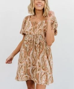 HAY Kate Print Mini Dress | Salmon Dresses