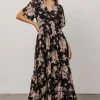 BB Custom Katherine Maxi Dress | Black + Blush Floral Dresses