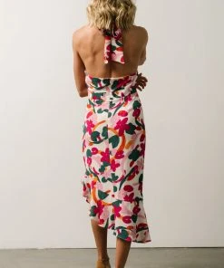 SL Kathy Midi Dress | Fuchsia Multi Floral