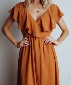 BB Custom Katya Ruffle Maxi Dress | Amber Dresses