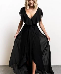 BB Custom Katya Ruffle Maxi Dress | Black 15 BB Custom Katya Ruffle Maxi Dress | Black