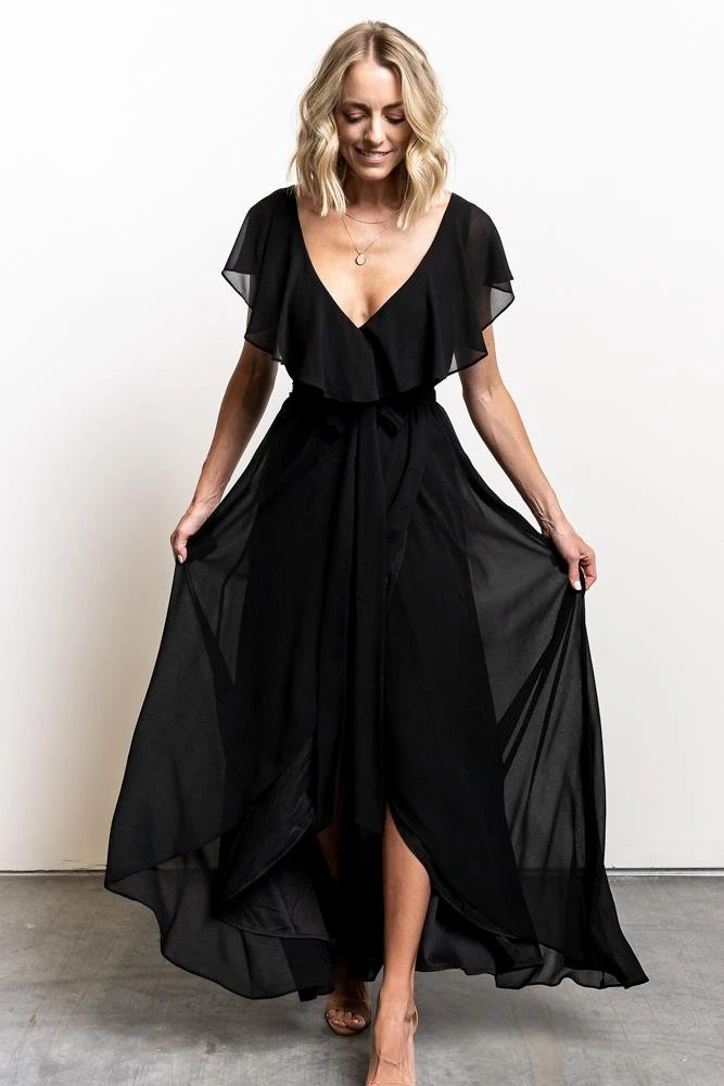 BB Custom Katya Ruffle Maxi Dress | Black 8 BB Custom Katya Ruffle Maxi Dress | Black