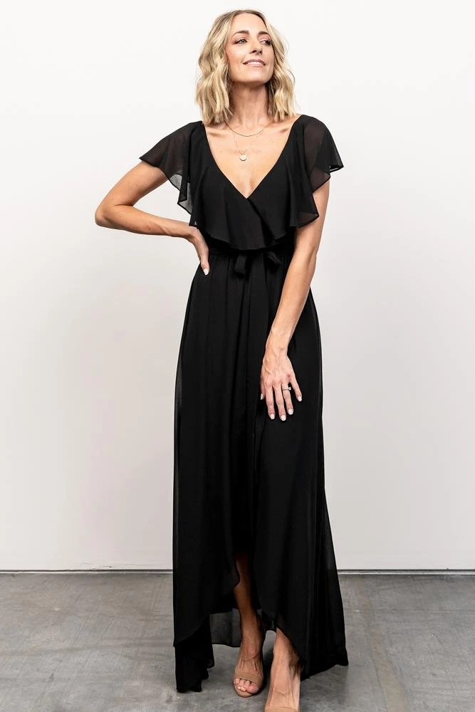 BB Custom Katya Ruffle Maxi Dress | Black 6 BB Custom Katya Ruffle Maxi Dress | Black
