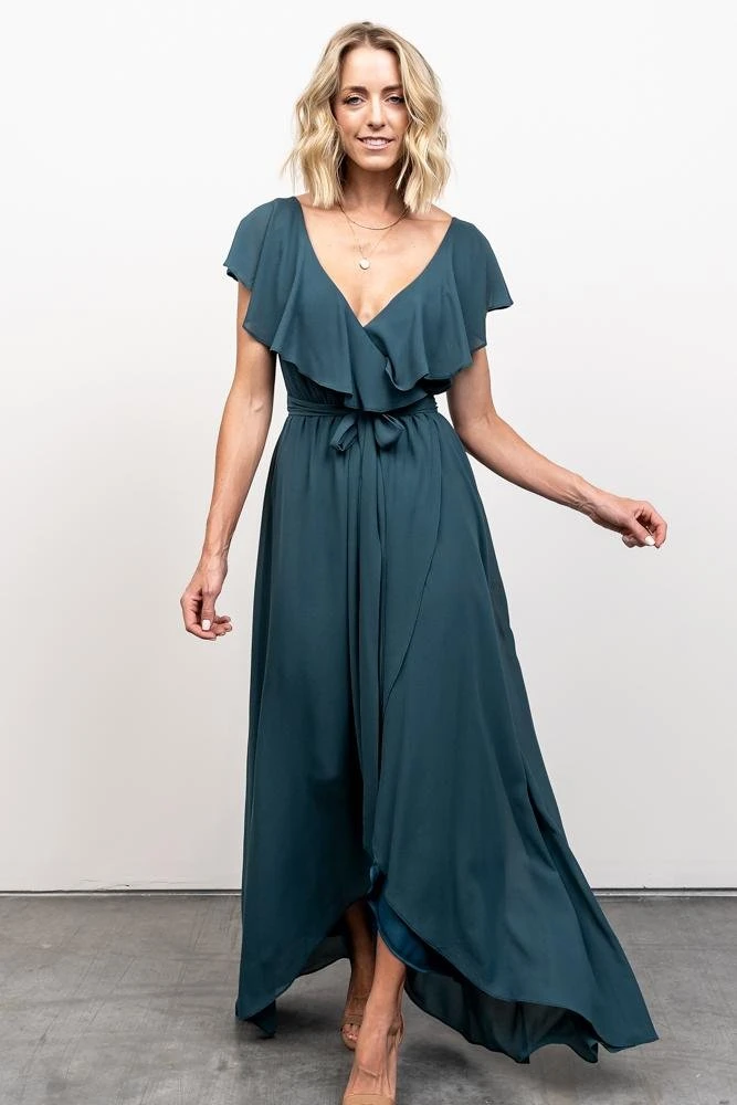 BB Custom Dresses Katya Ruffle Maxi Dress | Dusty Topaz 8 BB Custom Dresses Katya Ruffle Maxi Dress | Dusty Topaz