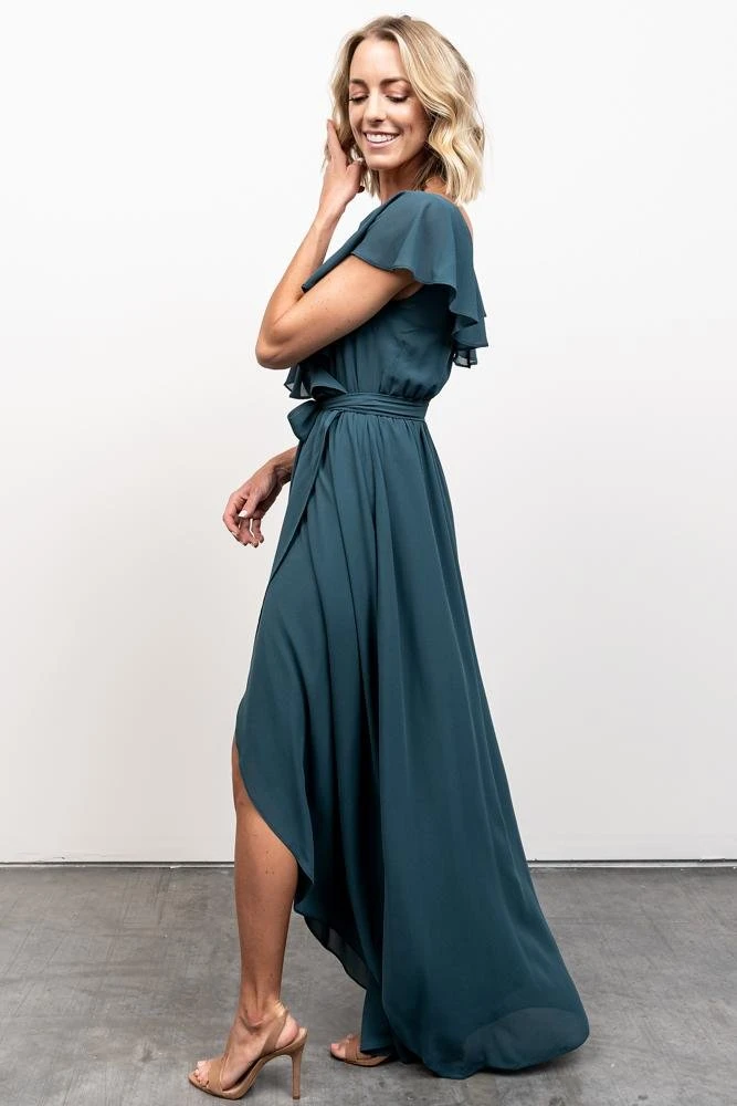 BB Custom Dresses Katya Ruffle Maxi Dress | Dusty Topaz 4 BB Custom Dresses Katya Ruffle Maxi Dress | Dusty Topaz