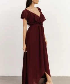 BB Custom Dresses Katya Ruffle Maxi Dress | Mulberry