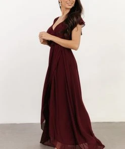 BB Custom Dresses Katya Ruffle Maxi Dress | Mulberry