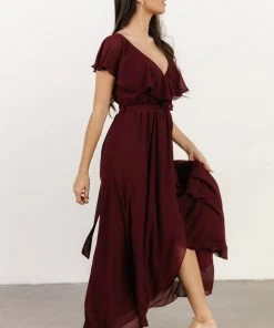 BB Custom Dresses Katya Ruffle Maxi Dress | Mulberry