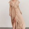 BB Custom Katya Ruffle Maxi Dress | Natural