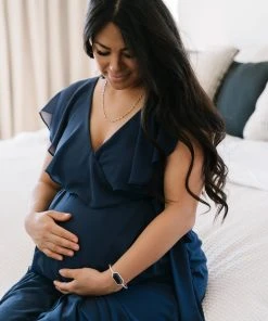 BB Custom Katya Ruffle Maxi Dress | Navy Dresses