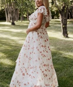 BB Custom Katya Ruffle Maxi Dress | Rust Print 23 BB Custom Katya Ruffle Maxi Dress | Rust Print