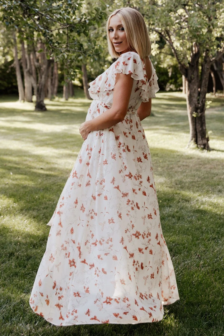 BB Custom Katya Ruffle Maxi Dress | Rust Print 12 BB Custom Katya Ruffle Maxi Dress | Rust Print