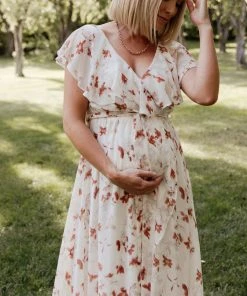 BB Custom Katya Ruffle Maxi Dress | Rust Print 14 BB Custom Katya Ruffle Maxi Dress | Rust Print