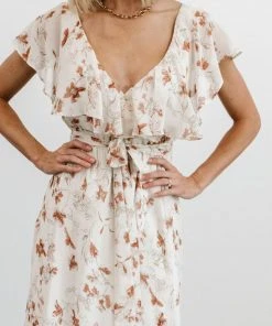 BB Custom Katya Ruffle Maxi Dress | Rust Print 15 BB Custom Katya Ruffle Maxi Dress | Rust Print