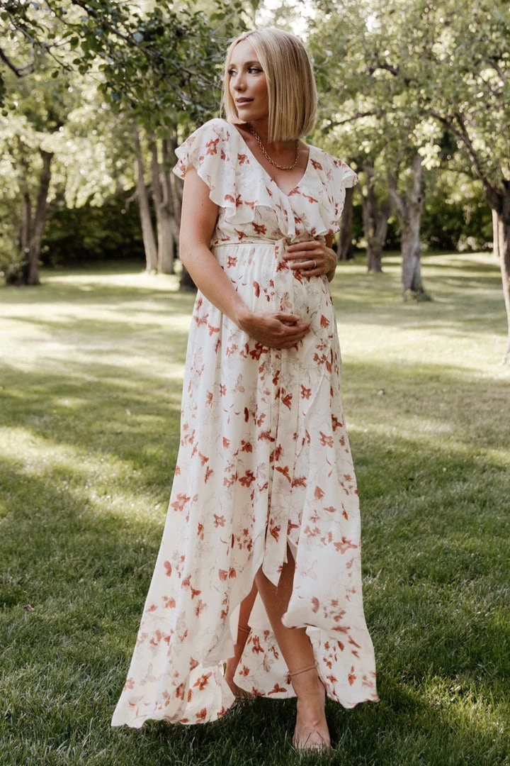 BB Custom Katya Ruffle Maxi Dress | Rust Print 1 BB Custom Katya Ruffle Maxi Dress | Rust Print