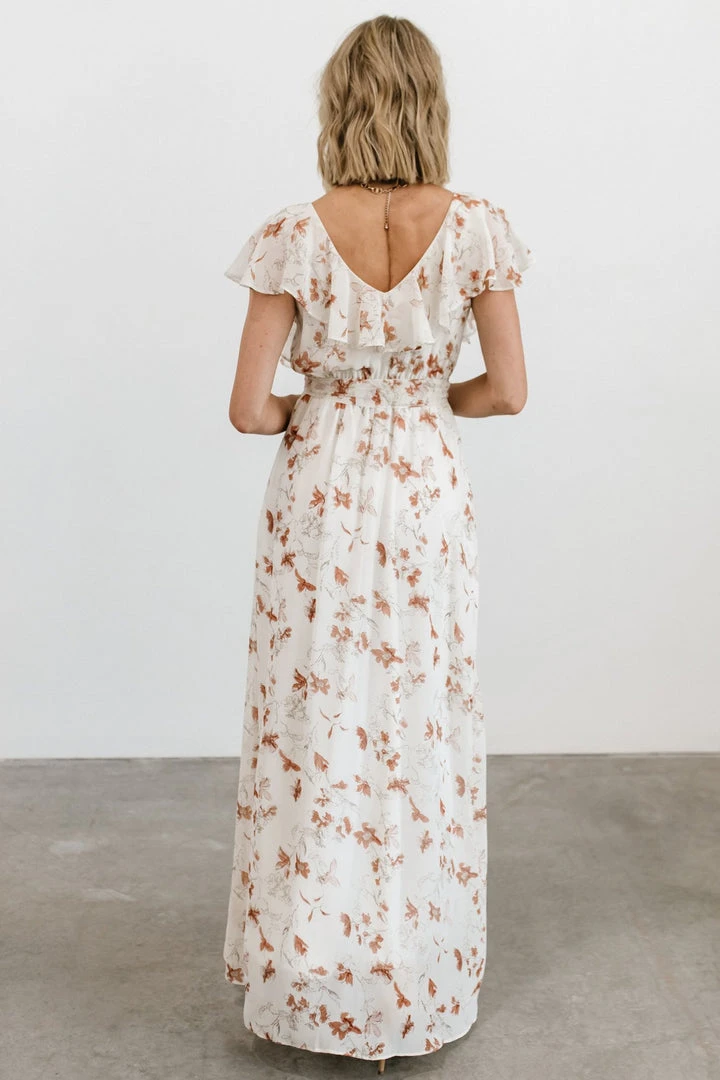 BB Custom Katya Ruffle Maxi Dress | Rust Print 9 BB Custom Katya Ruffle Maxi Dress | Rust Print