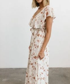 BB Custom Katya Ruffle Maxi Dress | Rust Print 19 BB Custom Katya Ruffle Maxi Dress | Rust Print