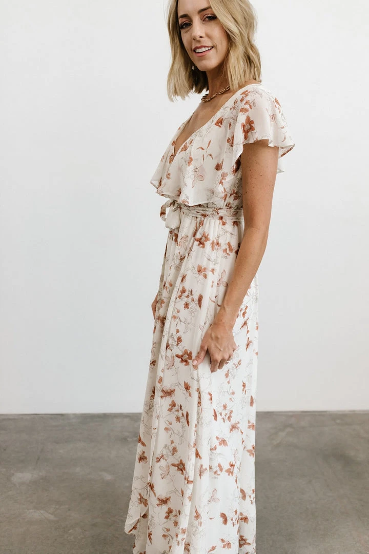 BB Custom Katya Ruffle Maxi Dress | Rust Print 8 BB Custom Katya Ruffle Maxi Dress | Rust Print