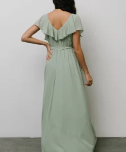BB Custom Katya Ruffle Maxi Dress | Sage Dresses