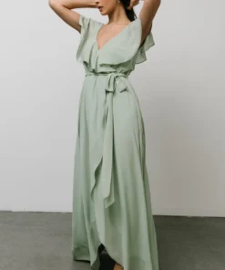 BB Custom Katya Ruffle Maxi Dress | Sage Dresses