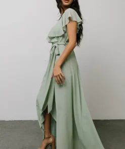 BB Custom Katya Ruffle Maxi Dress | Sage Dresses