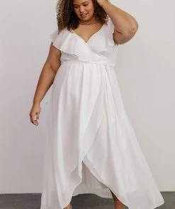 BB Custom Katya Ruffle Maxi Dress | White Dresses