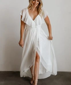 BB Custom Katya Ruffle Maxi Dress | White Dresses