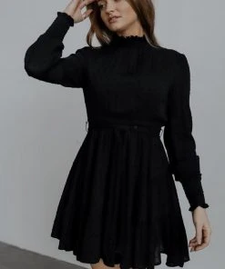 IL Kayla Dotted Mini Dress | Black