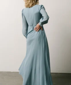Soi Kelsey Wrap Dress | Dusty Blue Dresses