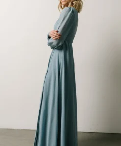 Soi Kelsey Wrap Dress | Dusty Blue Dresses