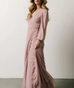 Soi Dresses Kelsey Wrap Dress | Dusty Rose