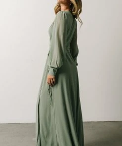 Soi Dresses Kelsey Wrap Dress | Dusty Sage