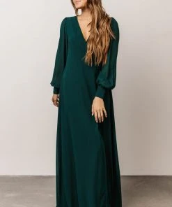 Soi Kelsey Wrap Dress | Emerald