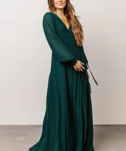 Soi Kelsey Wrap Dress | Emerald