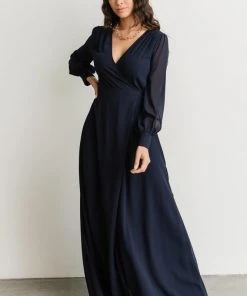 Soi Kelsey Wrap Dress | Navy Dresses