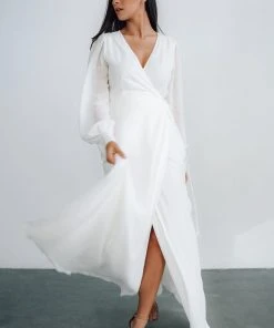 Soi Kelsey Wrap Dress | Off White Dresses