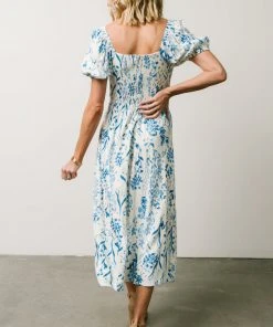 SL Kenna Midi Dress | Blue Floral Print